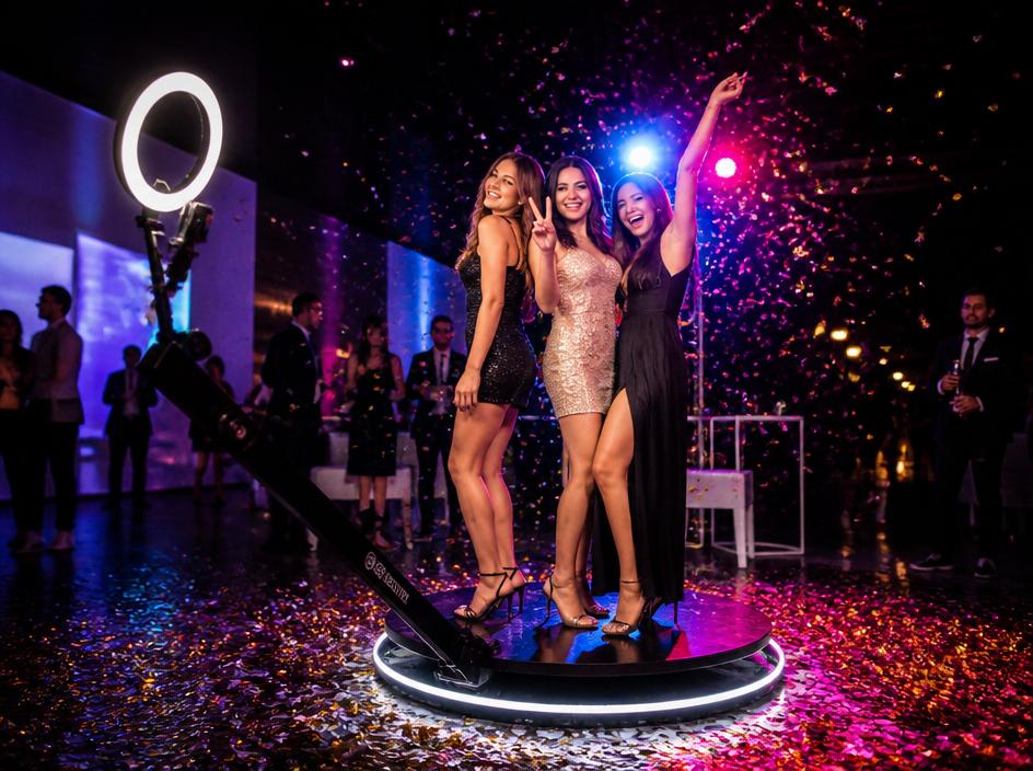 360 spin booth at a party