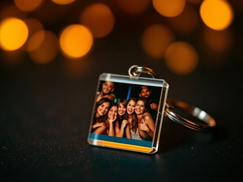 Party photo keychain keepsake