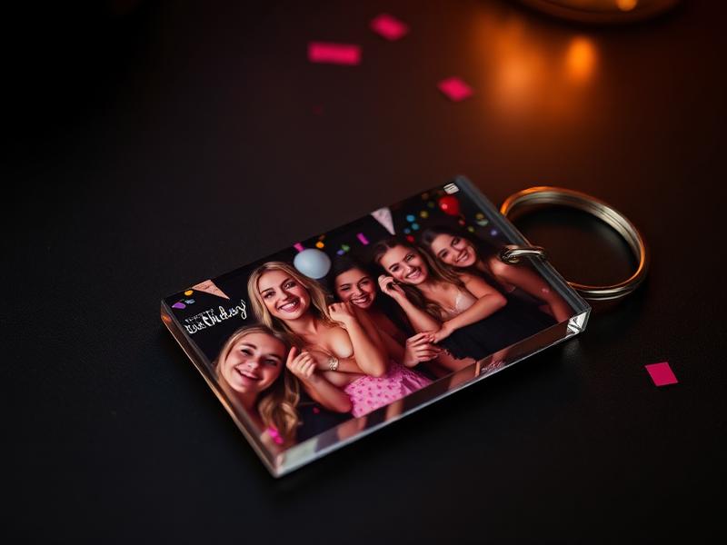 Sweet 16 photo keychain keepsake