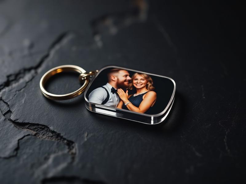 Wedding photo keychain keepsake
